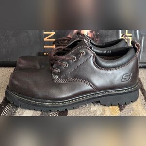 Sketchers Leather Upper Oxford Rubber Bottoms Men's